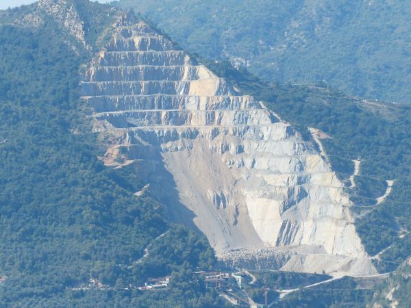 空,道路,白,岩,山,山脈