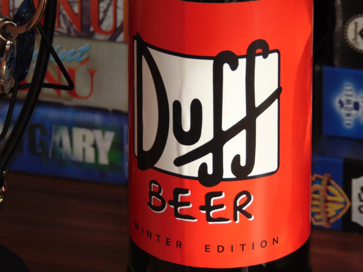 sign, red, color, drink, signage, beer, duff, duff beer, simpson family