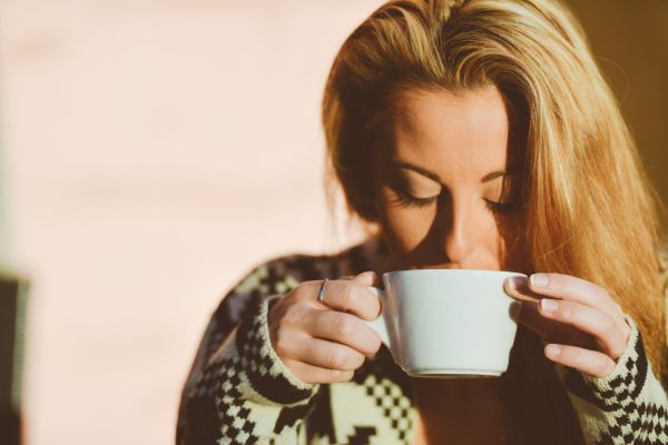 mano, persona, caffè, ragazza, donna, capelli