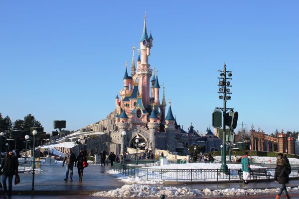 stadsbild, nöjespark, torg, parkera, turist, Europa