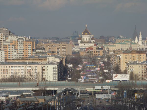 skyline, by, by, bybildet, skyskraper, panorama