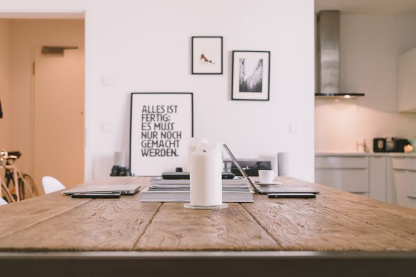 table, bois, sol, intérieur, maison, propriété