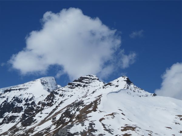 landskab, natur, klippe, bjerg, sne, vinter