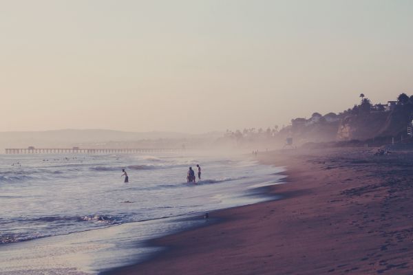 playa, mar, costa, arena, Oceano, horizonte