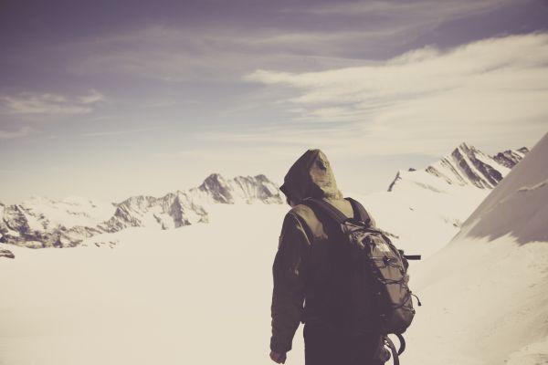 montagna,la neve,inverno,nube,escursioni a piedi,donna