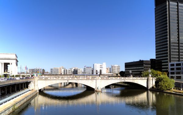 architectuur,horizon,gebouw,stad,brug,wolkenkrabber