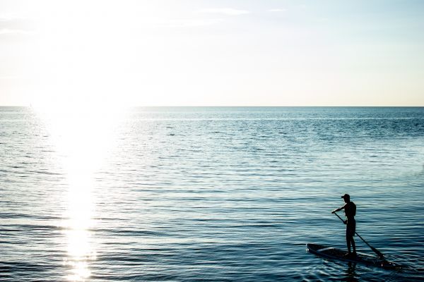 Strand, Landschaft, Meer, Küste, Wasser, Mann