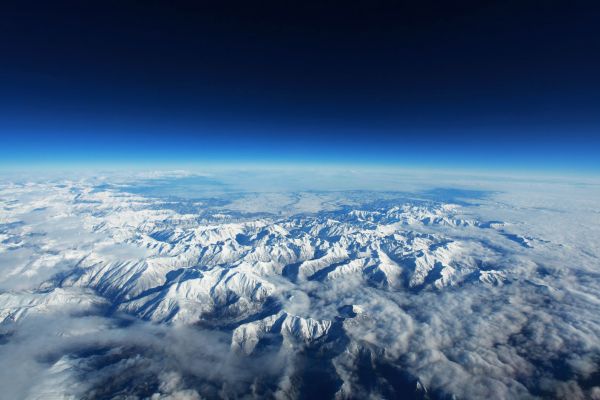 horizon,wolk,hemel,landschap,berg-,sneeuw