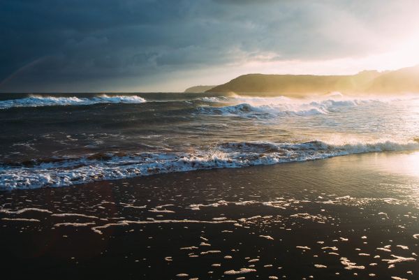 cielo, Cuerpo de agua, ola, mar, agua, Oceano