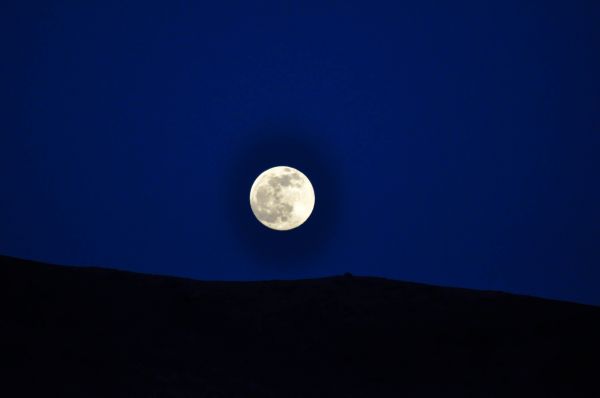 ciel, nuit, atmosphère, lune, pleine lune, lumière