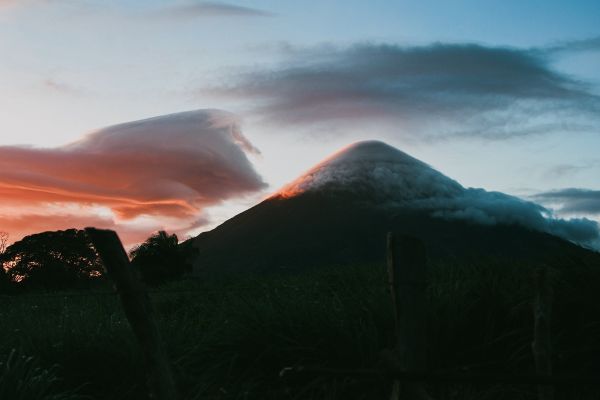 pemandangan,horison,gunung,awan,langit,matahari terbit