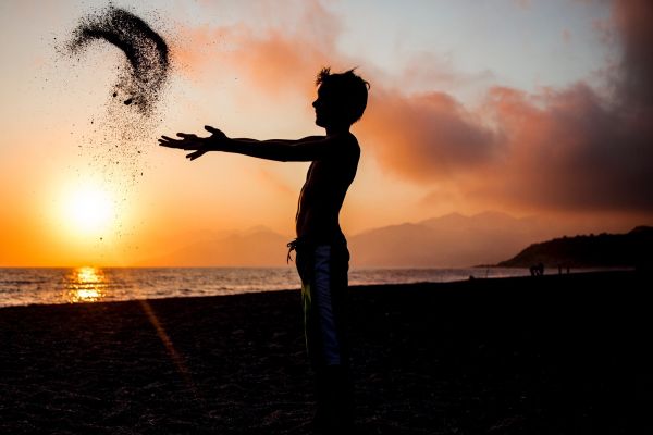 παραλία, θάλασσα, νερό, ωκεανός, άμμος, ορίζοντας