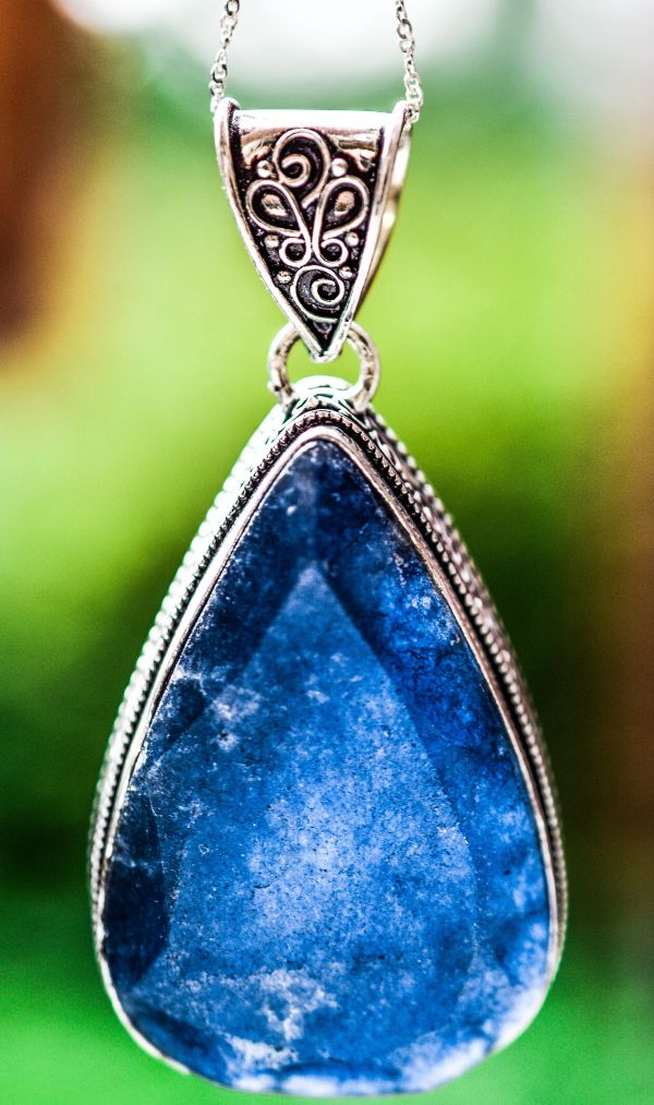 piedra, azul, energía, joyería, ornamento, collar