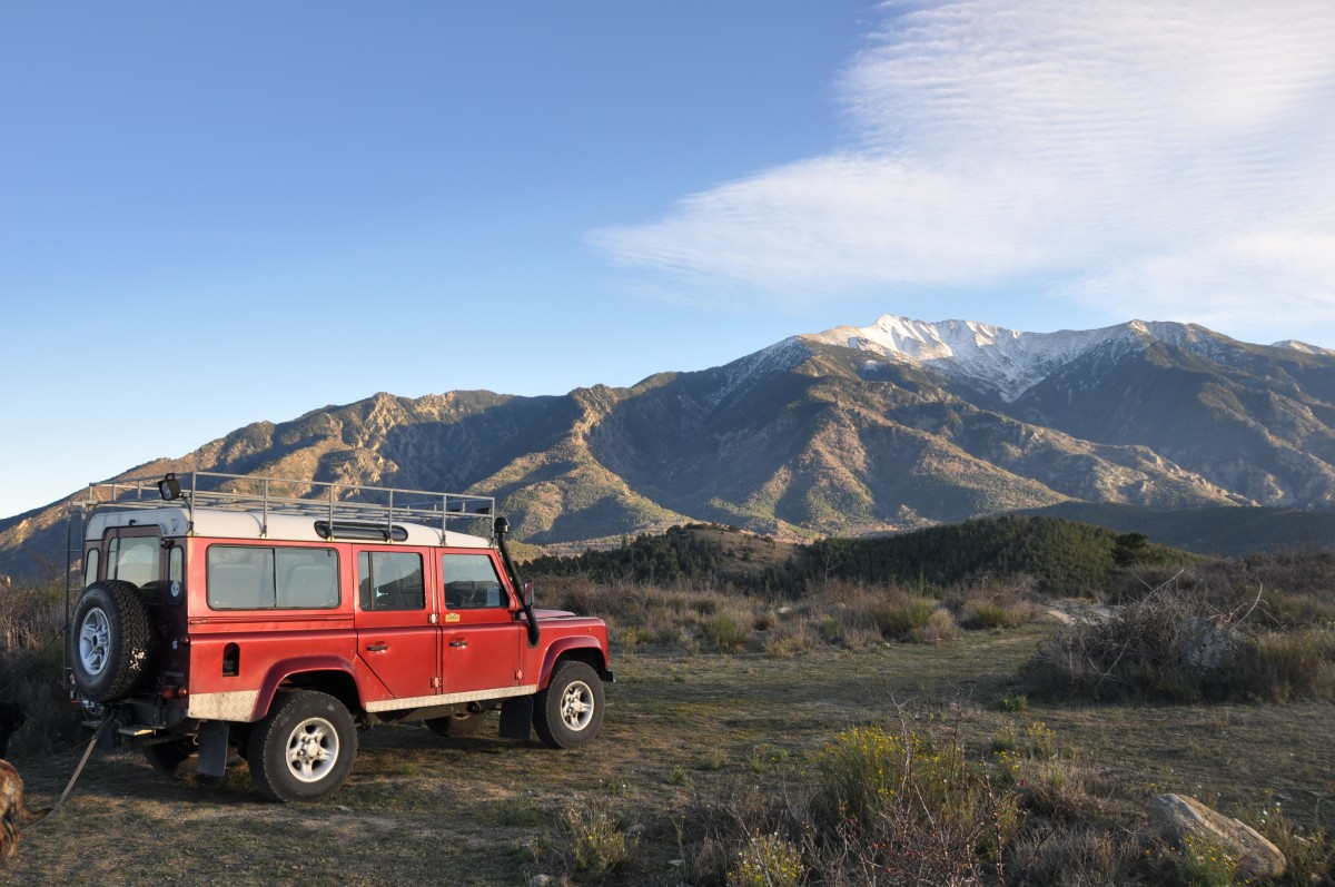 пейзаж, планина, кола, приключение, планинска верига, превозно средство, Land Rover, Пиринеите, canigou, офроуд превозно средство, коли грим, разстояние пътни настилки