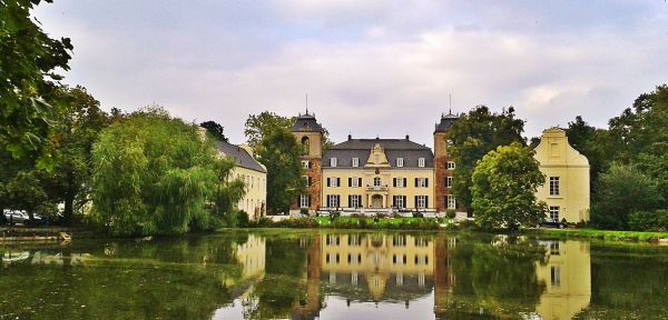 arkitektur, restaurang, herrgård, sjö, byggnad, slott