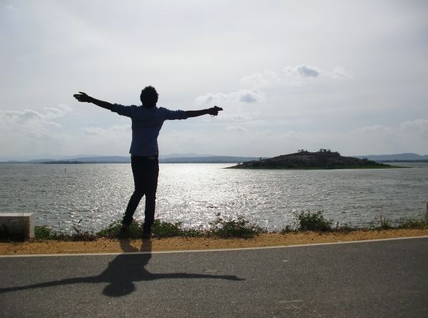 strand,zee,water,man,silhouet,persoon