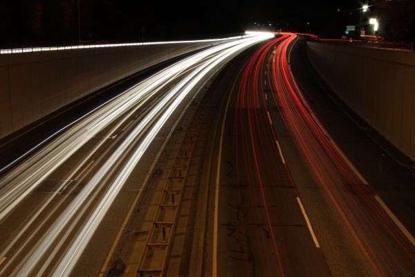 道路,ブリッジ,ハイウェイ,光,夜,トンネル