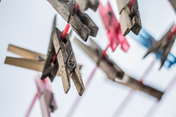 ฤดูใบไม้ผลิ, สี, clothesline, clothespin, ซักรีด, ลวด