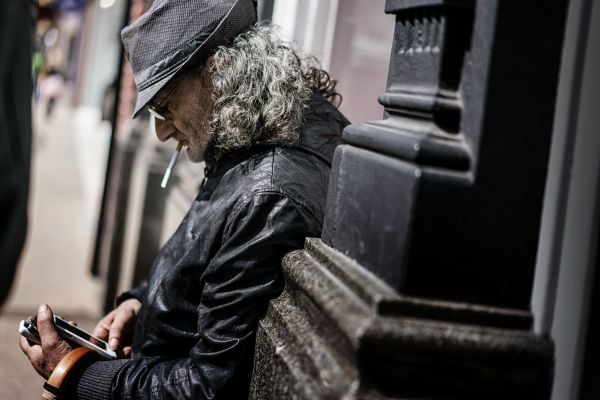 man,street,hat,fashion,clothing,black