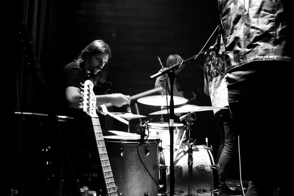 roccia, musica, bianco e nero, chitarra, concerto, gruppo musicale