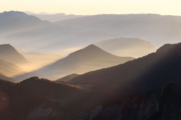 landskap, natur, horisont, villmark, silhouette, fjell