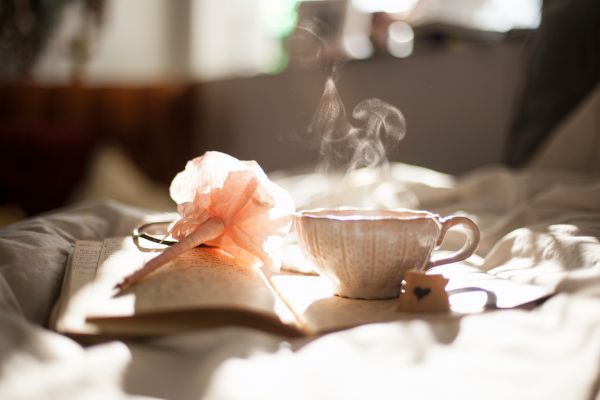 writing,tea,morning,flower,pen,smoke