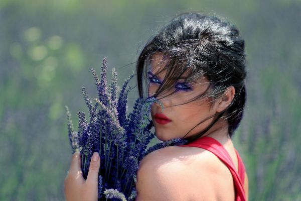 persona, niña, mujer, cabello, naturaleza, césped