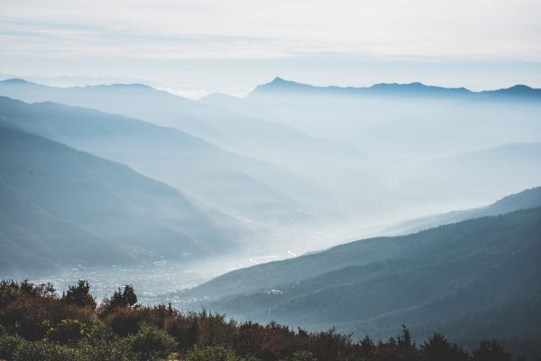 景观, 性质, 荒野, 山, 雪, 云