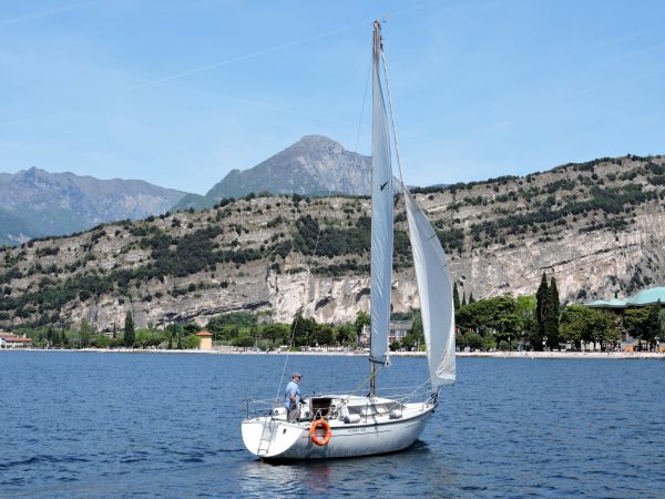 landscape, sea, water, mountain, sky, boat