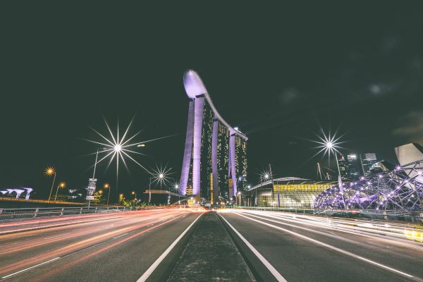 architecture,route,nuit,ville,pont,Autoroute