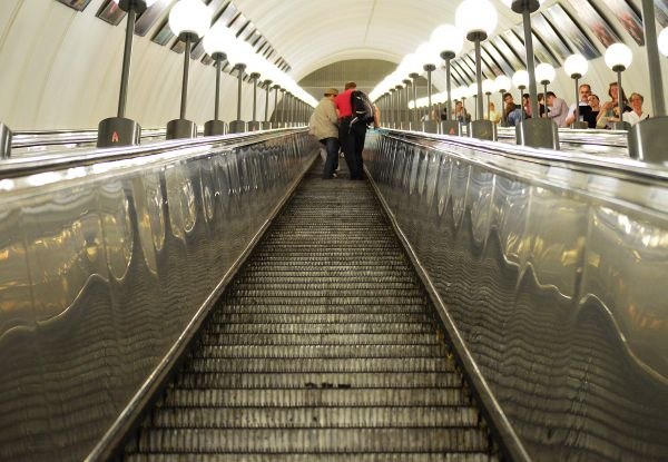 spor, Urban, tunnel, rulletrapp, metro, vinge