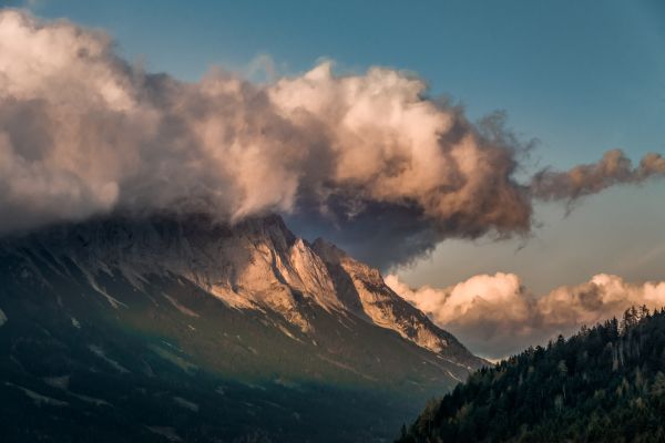 nature, mountain, cloud, sky, sunrise, sunset