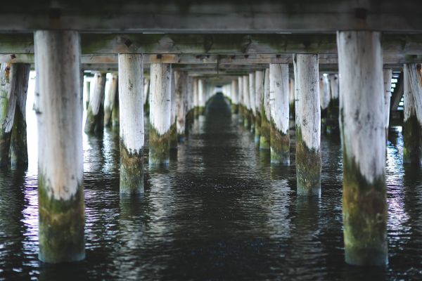 zee,water,pier,vorming,reflectie,waterweg