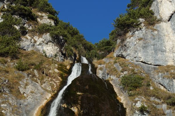 acqua, natura, roccia, cascata, a passeggio, montagna