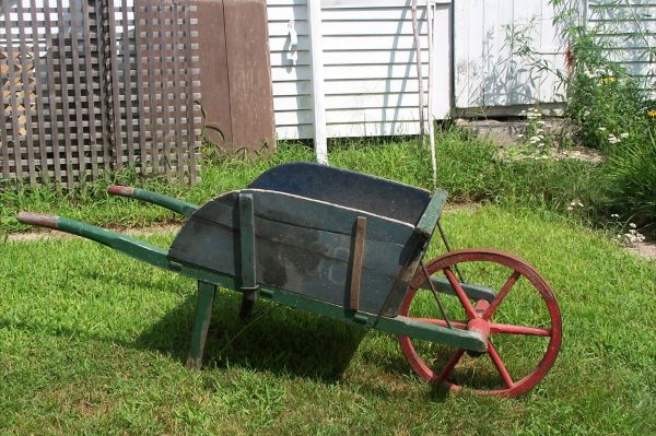 nature, grass, lawn, cart, countryside, country