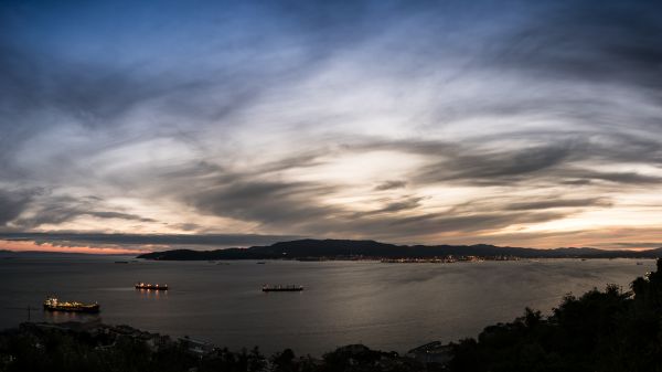 mare, natura, orizzonte, montagna, nube, cielo