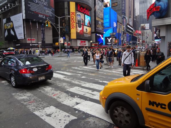 peatonal,tráfico,calle,Nueva York,Times Square,coche