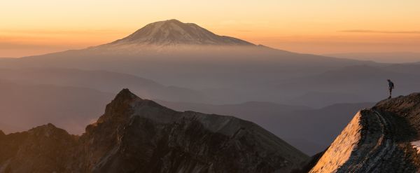 paysage, région sauvage, Montagne, nuage, Roche, Soleil