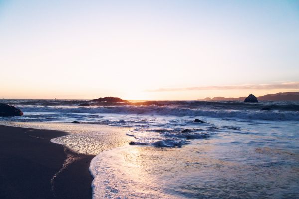 beach, sea, coast, water, nature, sand