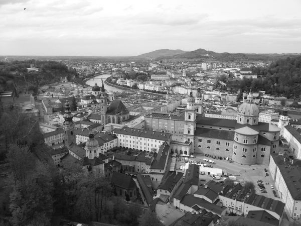 old,black and white,photography,town,cityscape,panorama