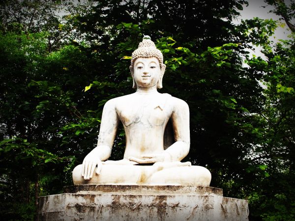 lumière, monument, contemplation, tranquillité, Roche, asiatique