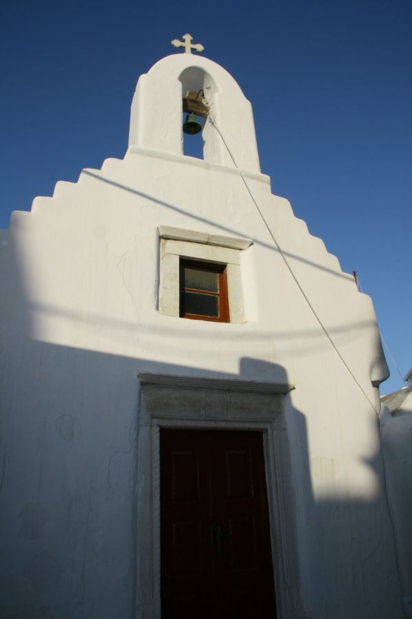 paradis, blanc, maison, bâtiment, cloche, grec