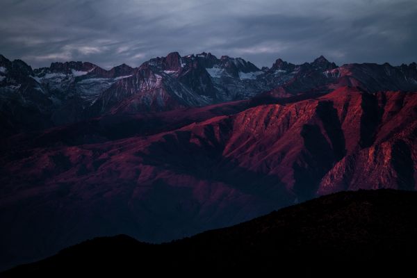 荒野,日出,山,云,黎明,谷