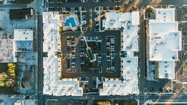 technologie,industrie,parkeerplaats,gebouw,luchtfoto,van boven