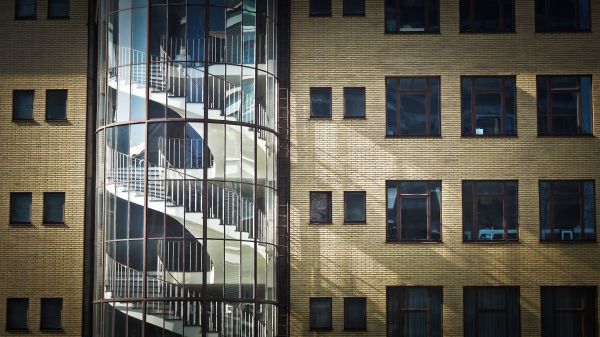 architecture, bois, maison, fenêtre, verre, bâtiment