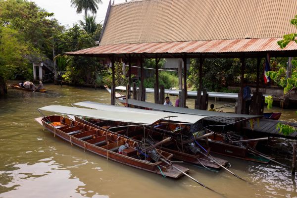 båd, flod, køretøj, nikon, vandveje, Thailand