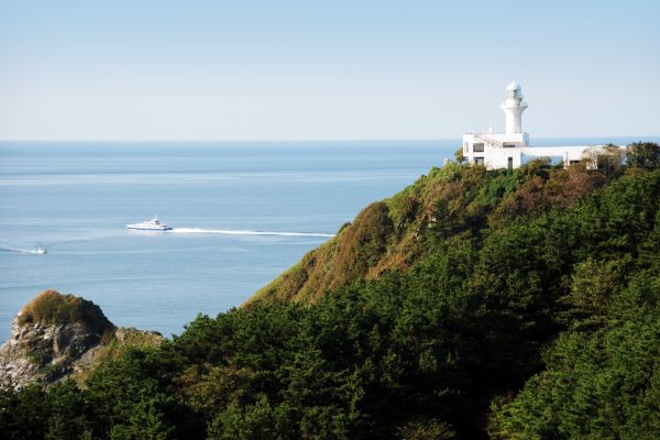 more,pobrežie,vrch,maják,oceán,horizont