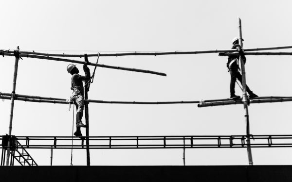 work, fence, barbed wire, black and white, white, plastic