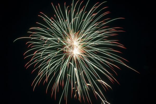 ricreazione, celebrazione, esplosione, celebrare, fuochi d'artificio, illustrazione