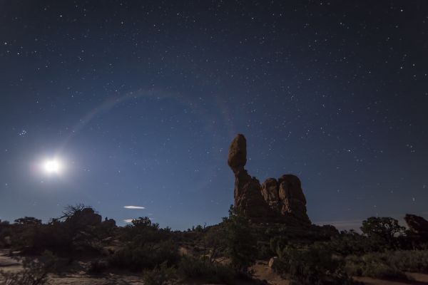 paisaje, naturaleza, rock, cielo, noche, estrella